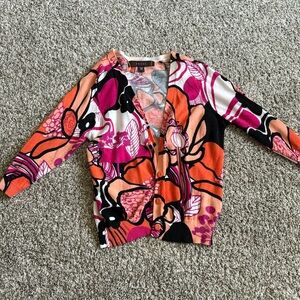 Floral 70s style cardigan